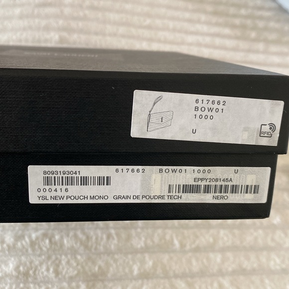 Saint Laurent New envelope pouch bag, clutch wristlet, YSL monogram - Picture 6 of 7